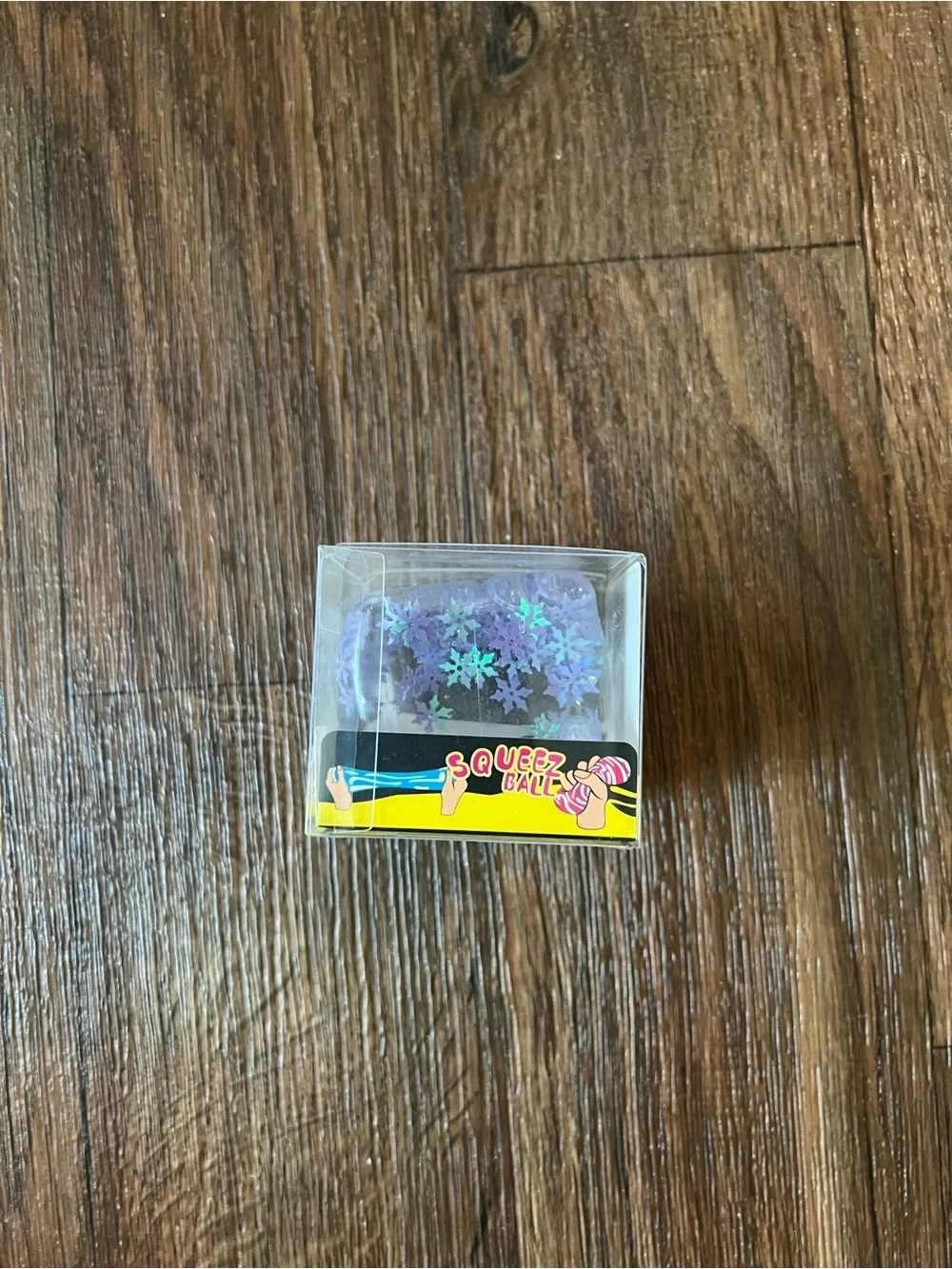 💜Purple Snowflake Glitter Squeeze Ball Fidget Toy 💜
